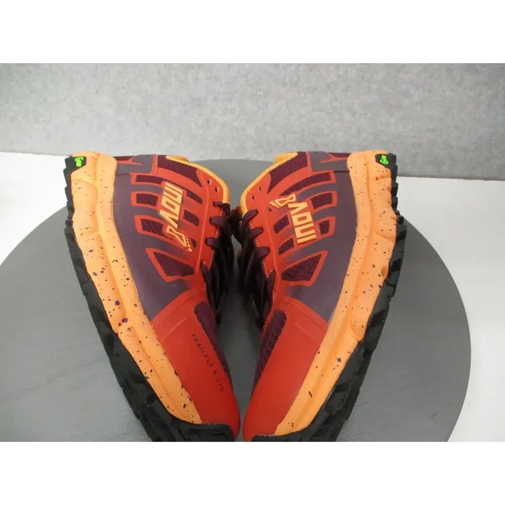 Inov-8 Trailfly G 270 Trail Running Shoes Womens Sz 7 Red /Burgundy/Orange